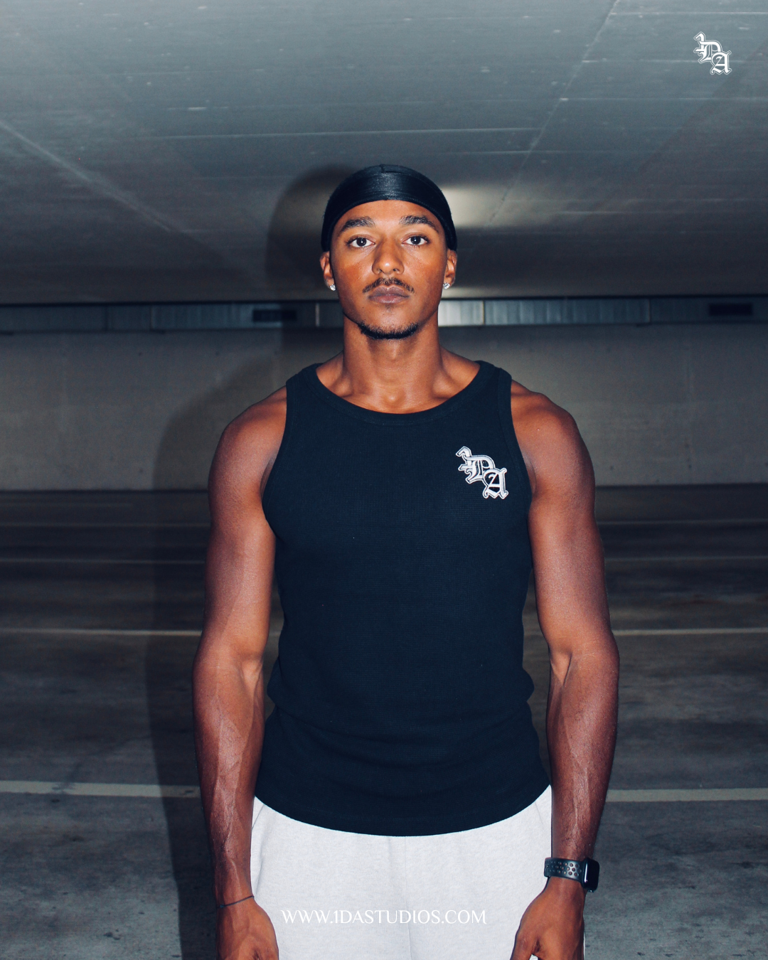 Waffle Tanktop Black